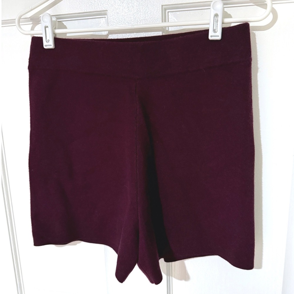 Scotch & Soda Amsterdam Womens Burgundy Knit Pull On Shorts Size Medium Maroon